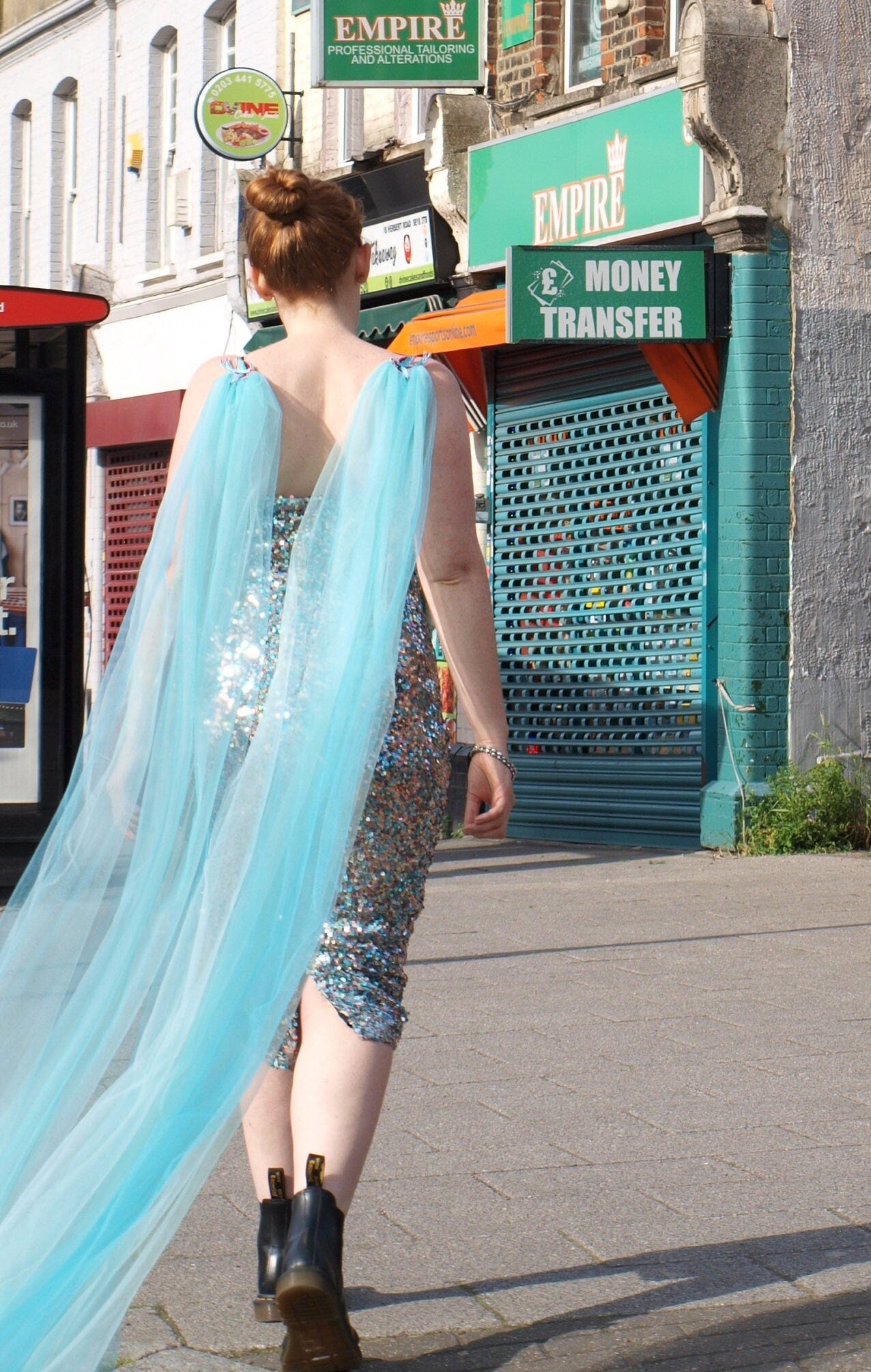 Tulle bridal wings / Something blue wedding cape / Love birds bridal cape / Veil alternative / Punk wedding / Festival wedding
