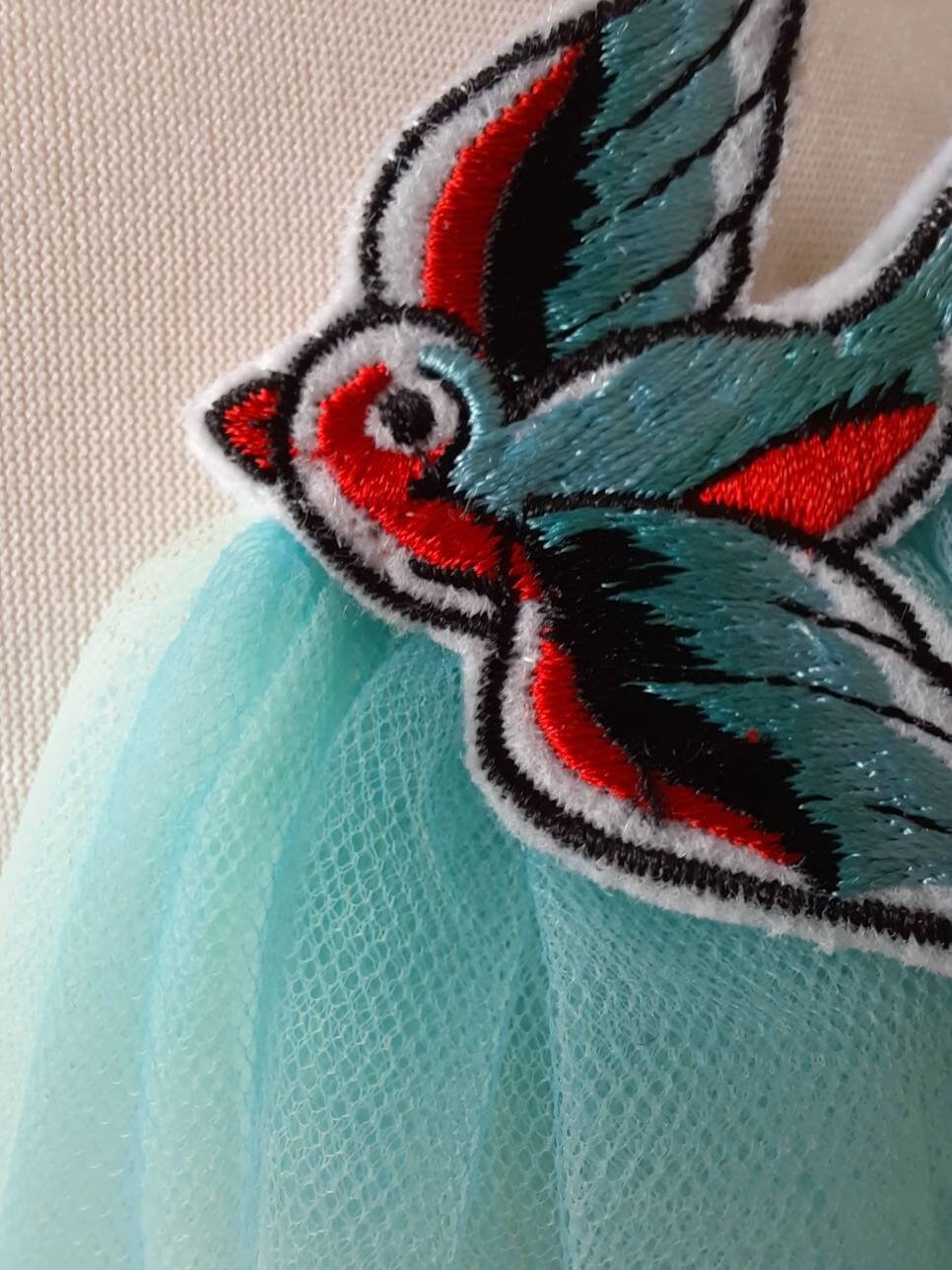 Tulle bridal wings / Something blue wedding cape / Love birds bridal cape / Veil alternative / Punk wedding / Festival wedding