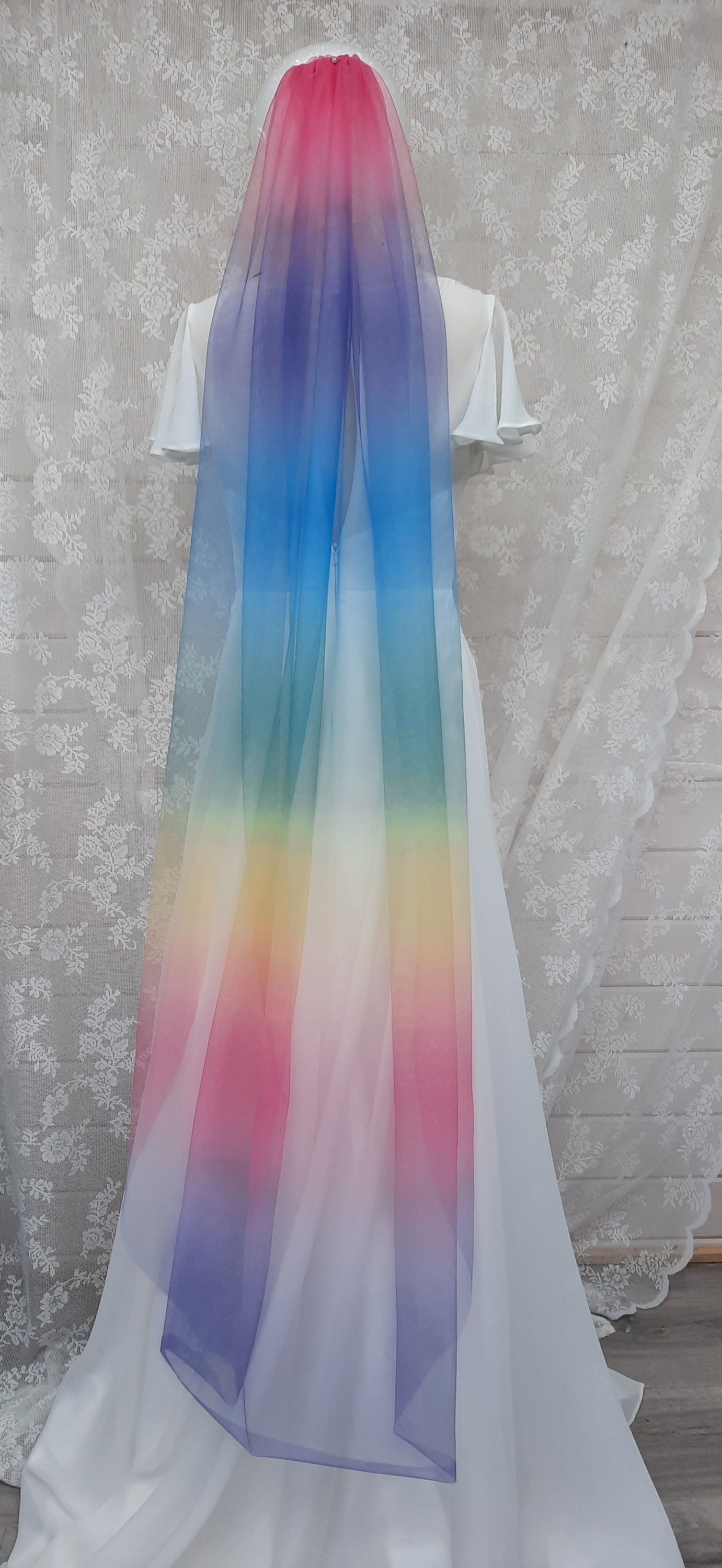 Rainbow Veil / Colourful Bridal Veil