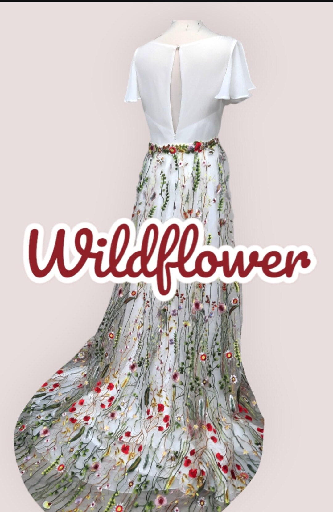 Detachable Bridal Skirt / Floral Overskirt / Embroidered Wedding Skirt / Floral Wedding Skirt / Wedding Separates / Custom Wedding Skirt