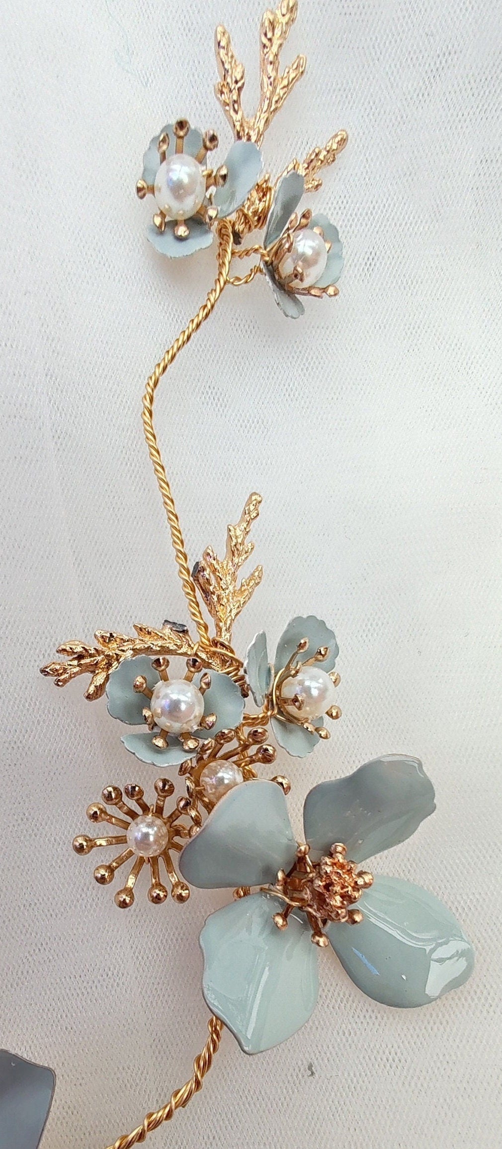 Forget Me Not Flower Crown, Bridal Hair Comb, Something Blue