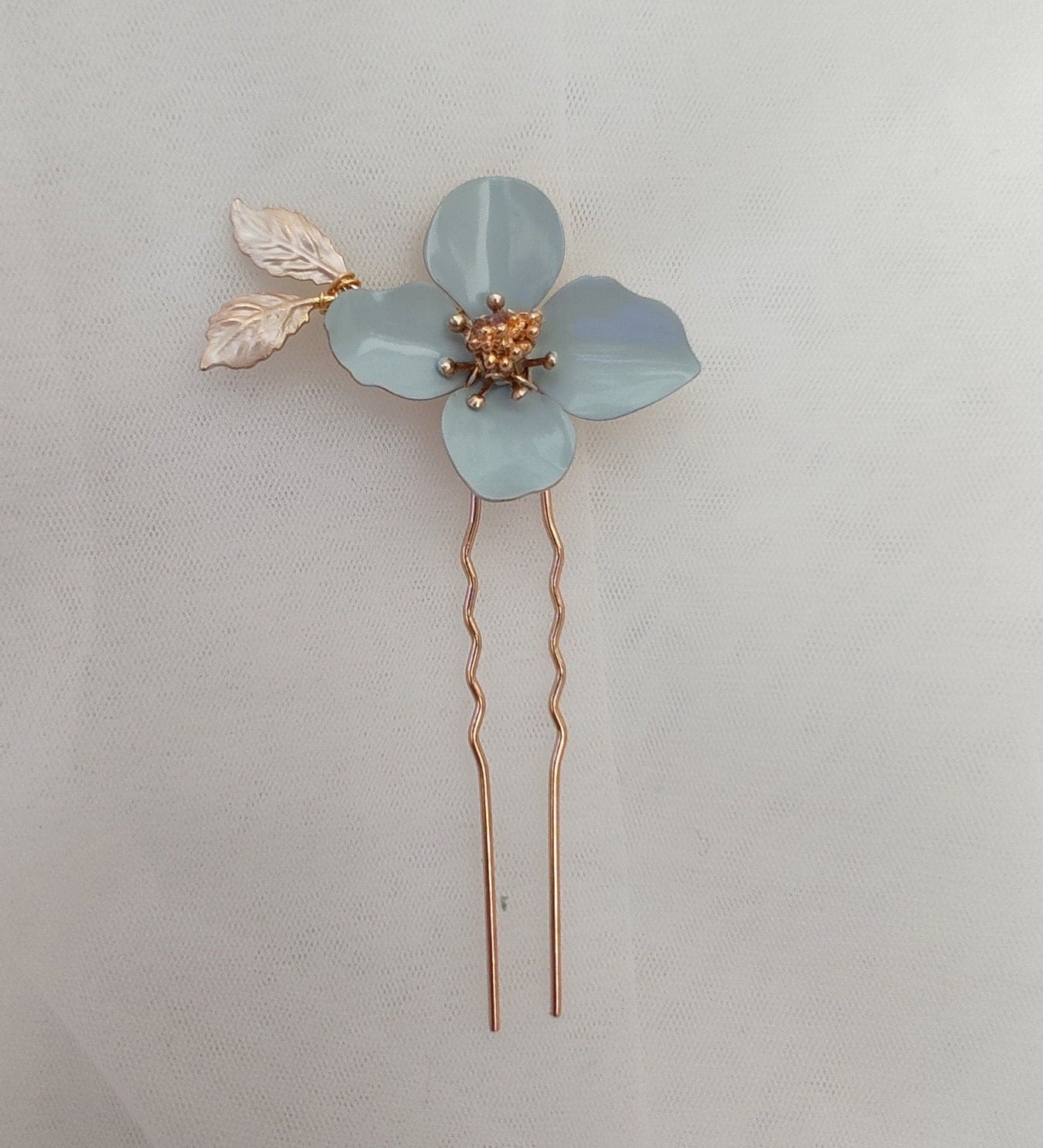 Forget Me Not Flower Crown, Bridal Hair Comb, Something Blue