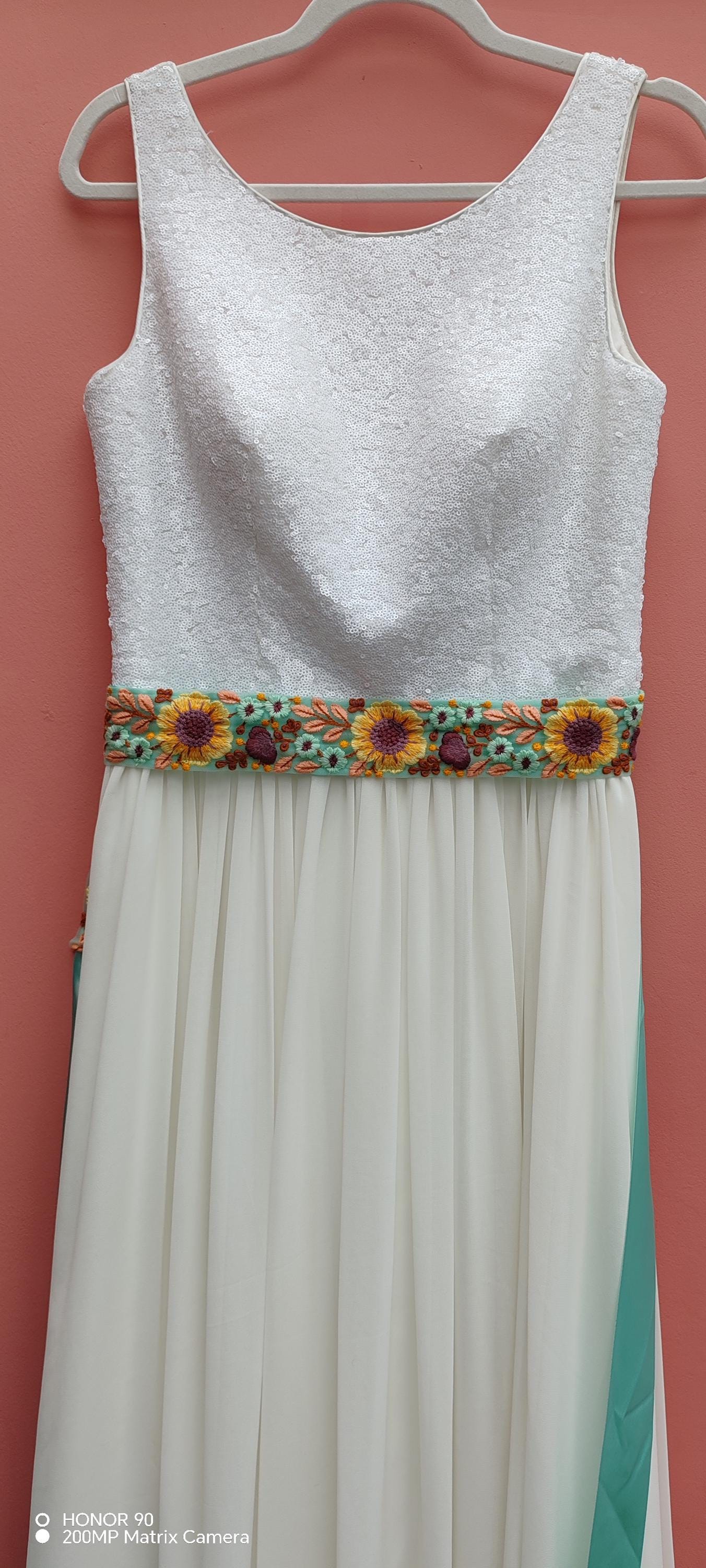 Embroidered Floral Bridal Belt, Colorful Wedding Sash