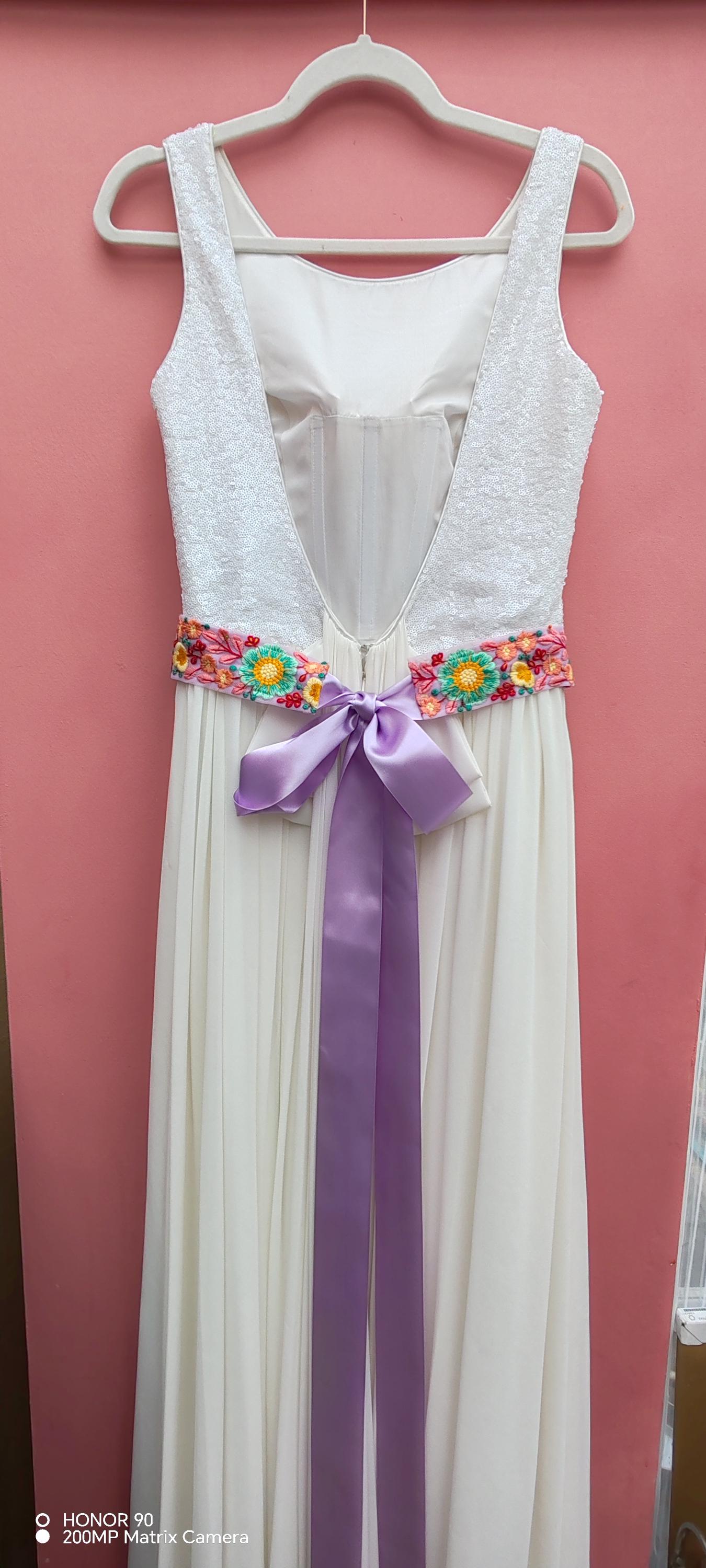 Embroidered Floral Bridal Belt, Colorful Wedding Sash