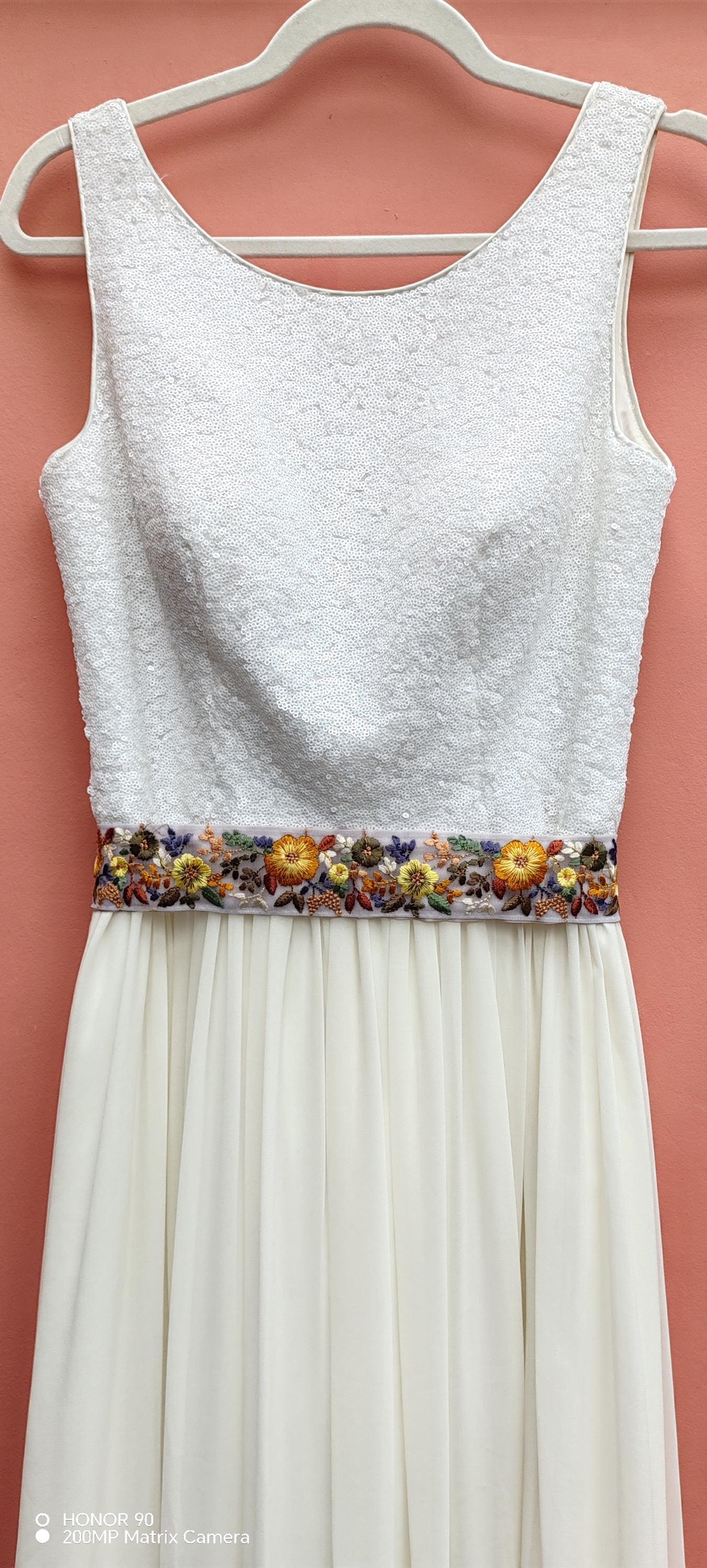 Embroidered Floral Bridal Belt, Colorful Wedding Sash