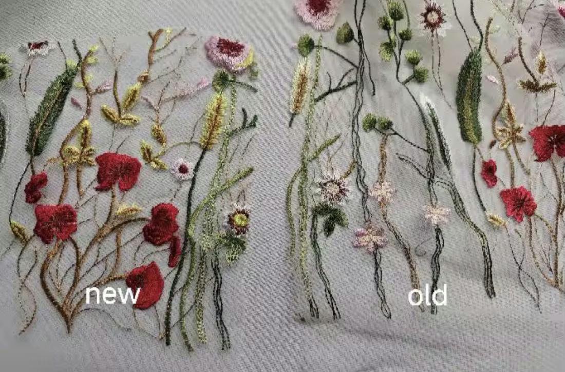 Wildflower veil / Veil with embroidered flowers / Alternative bridal veil / Woodland wedding veil.