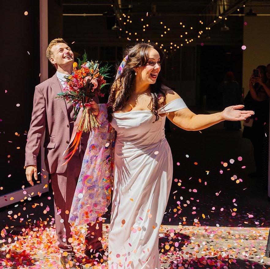 Beautiful rainbow sequin veil. Colourful alternative bridal veil. 'Xanthe'. __etsy:8281043470