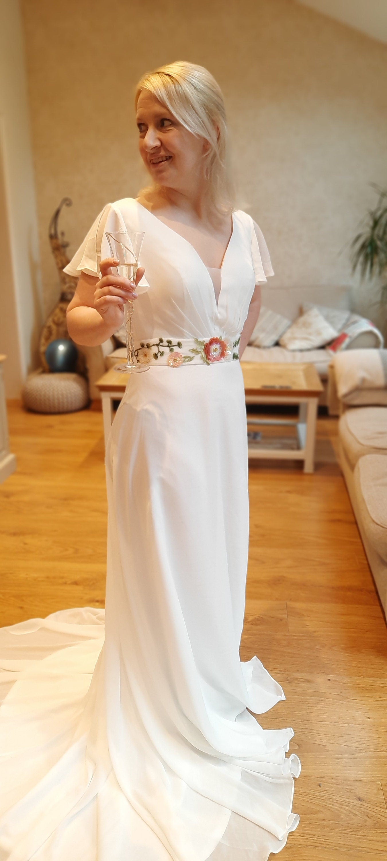 Bridesmaid Dress Wedding Dress Beaded Belt HONGMEI Elegant