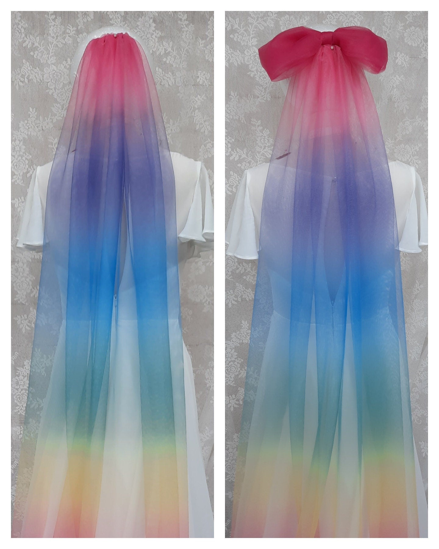 Rainbow Veil / Colourful Bridal Veil